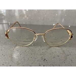 Reflexions Eyeglasses FRAMES ONLY 302 Brown 54-17-130 Full rim gold tortoise